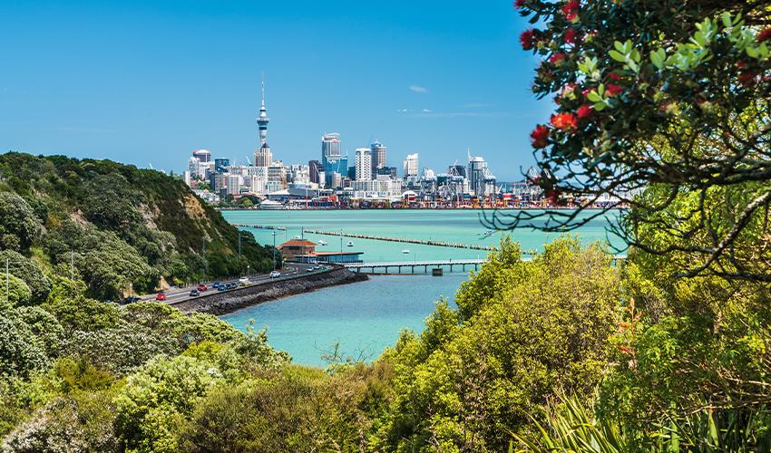 A view of the city of auckland, new zealand.
